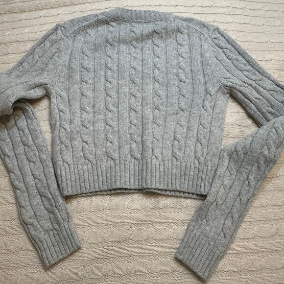 Sunday Best Gray Chunky Cable Knit Sweater sz XS Wool - Picture 7 of 8